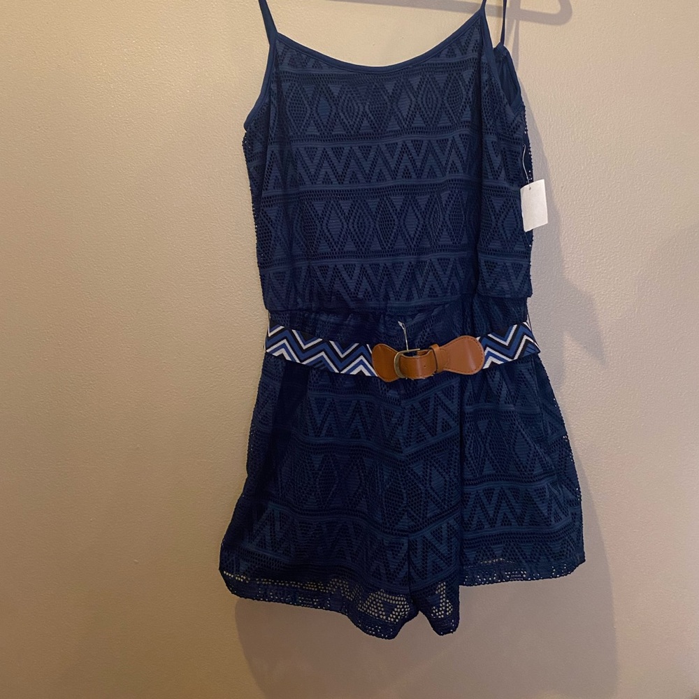 Charlotte Russe navy blue romper